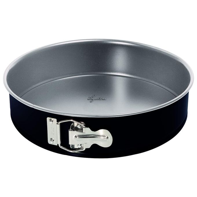 Lagostina Gustosa Tortiera Apribile con Cerniera in Acciaio Antiaderente per Forno Nero Diametro 20cm