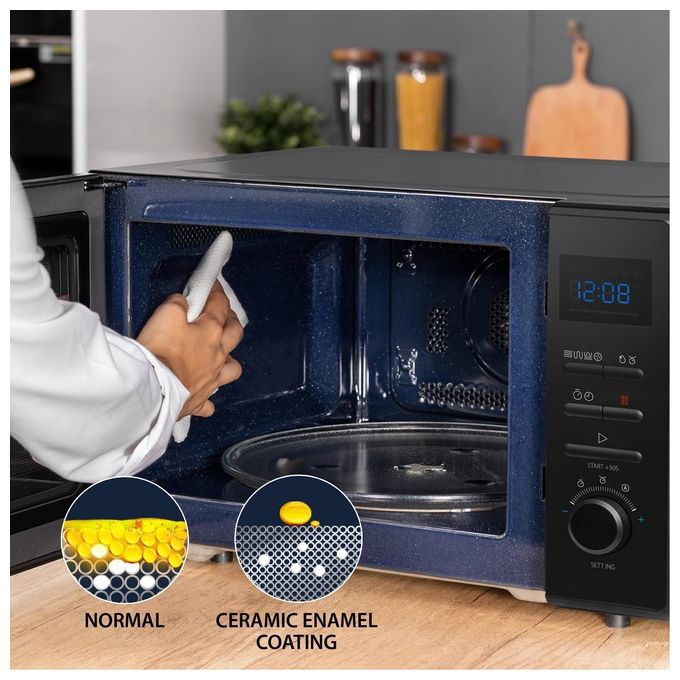 Toshiba MV-AC25TBK Forno a Microonde Capacita' 25 Litri Potenza 900W con Grill 1100 W colore Nero