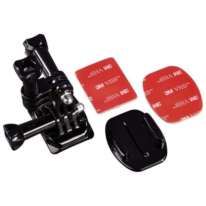 Hama Supporto Adesivo da Casco per GoPro Montaggio Laterale Nero