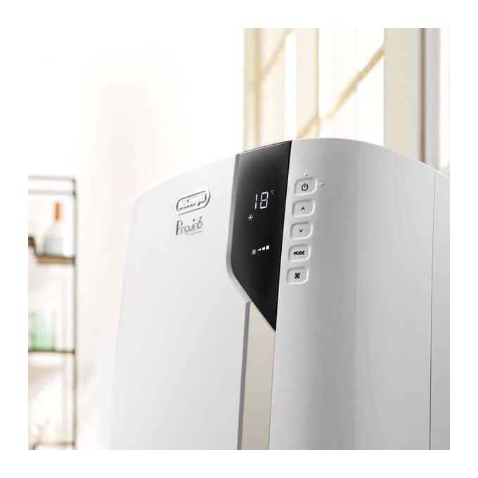 De Longhi PAC EX93 Condizionatore Portatile 8900 Btu-h Climatizzatore Classe A Funzione Deumidificatore Pinguino Extreme