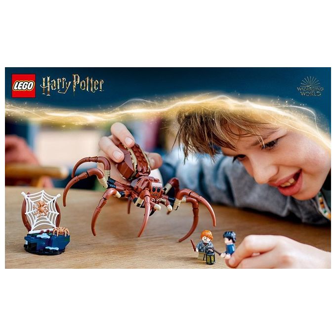 LEGO Harry Potter Aragog nella Foresta Proibita Grande Ragno Giocattolo da Costruire con Parti Snodabili Giochi di Magia per Bambini e Bambine da 7 Anni in su con 2 Minifigure e Accessori 76434