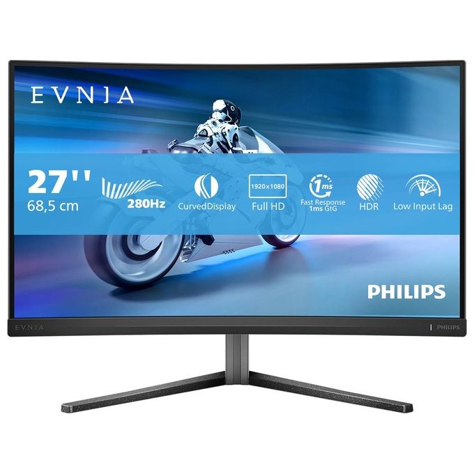 Philips Evnia 5000 27M2C5200W Monitor Gaming Curvo 27'' Full HD 280Hz Nero