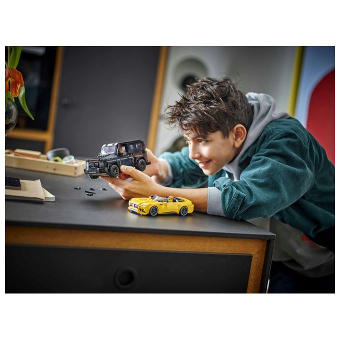 LEGO Speed Champions Mercedes-AMG G 63 e Mercedes-AMG SL 63 Macchine Giocattolo da Costruire 2 Modellini di Auto per Bambini e Bambine da 10 Anni con Minifigure di Piloti Regalo di Compleanno 76924