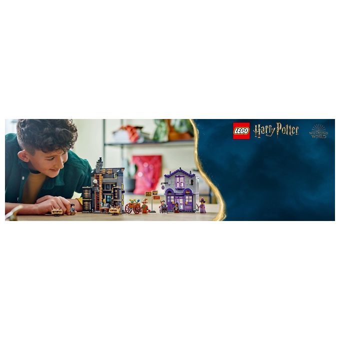 LEGO Harry Potter Olivander e Madama McClan: Abiti per Tutte le Occasioni 2 Modelli di Negozi Giocattolo da Costruire con 6 Minifigure Giochi Creativi per Bambini da 8 Anni da Collezione 76439
