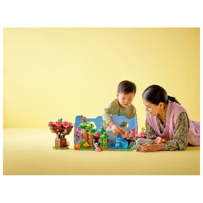 LEGO Duplo Animali dell'Asia Giochi Educativi per Bambini con 11 Figure di Animali e Mattoncino con Suoni Realistici