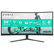 Philips Evnia 3000 34M2C3500L Monitor Gaming Curvo 32'' WQHD 180Hz 05ms FreeSync Premium HDR10 grigio scuro