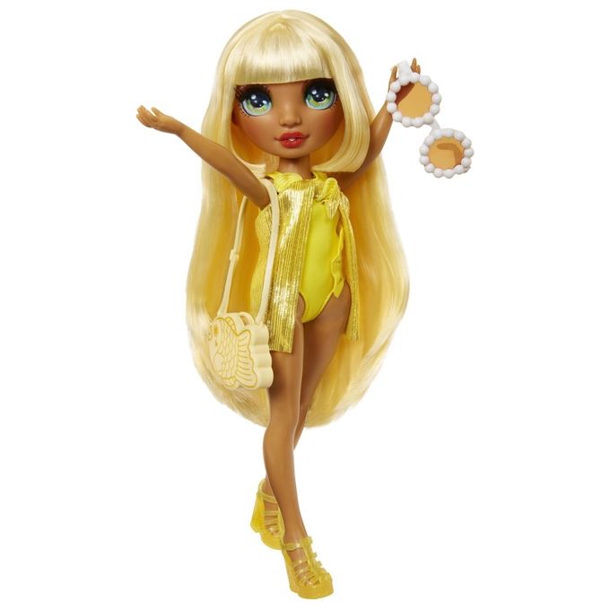 MGA Bambola Rainbow High Swim e Style Fashion Doll Sunny Yellow