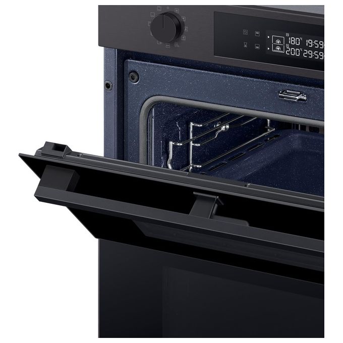 Samsung NV7B4540VBB Forno Elettrico Multifunzione con Grill da incasso a Vapore Capacita' 76 Litri Dual Cook Flex Classe Enertgetica A Wi-Fi 59,5 cm Nero