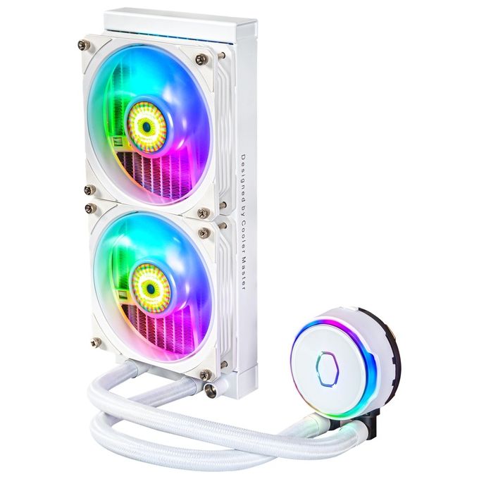 Cooler Master MLY-D24M-A23PZ-RW Dissipatore MasterLiquid Pl240 Flux White Edition Argb Liquid Cooler Dissipatore