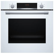 Bosch HBA534BW3 Serie 4 - Forno da incasso elettrico multifunzione, 71 L, Classe A+, 7 funzioni di cottura, funzione pizza, Bianco