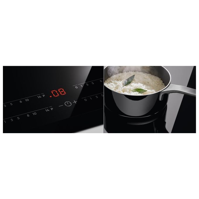 Electrolux EIT81443 Piano cottura a Induzione in Vetroceramica 4 Zone 80 cm Connessione Hob2Hood Nero