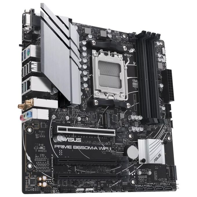 ASUS PRIME B650M-A WIFI II AMD B650 Presa di Corrente AM5 micro ATX