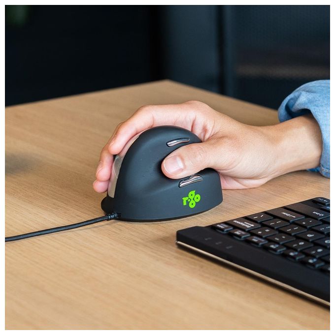 R-Go Tools R-Go HE Mouse Ergonomico Medio (165-195mm) Destrorso Cablato