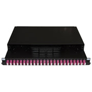 Link Pannello Fibra Ottica 19'' con 24 Adattatori LC Duplex Om4 Profondita' 250mm Nero