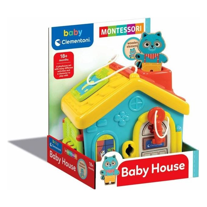 Clementoni Prime Attivita' Baby Montessori Lock e Play Activity House