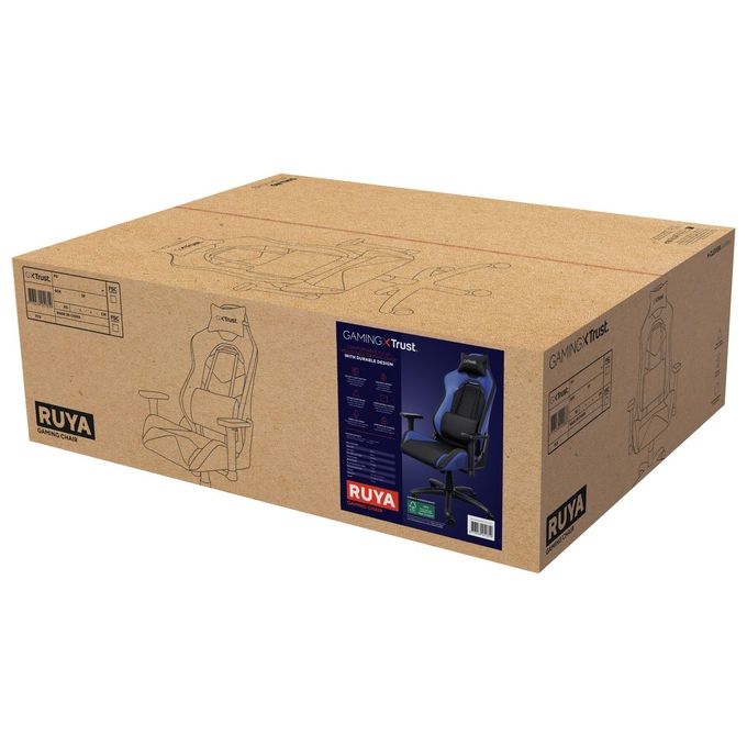 Trust GXT 714 RUYA Sedia per Gaming Universale Nero-Blu