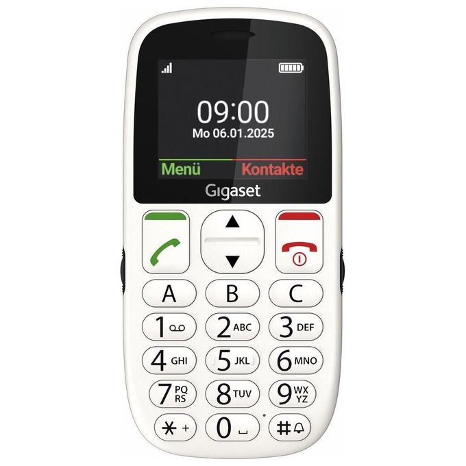 Gigaset Telefono per Anziani GL395 Display 2.2'' Tasto SOS Bianco