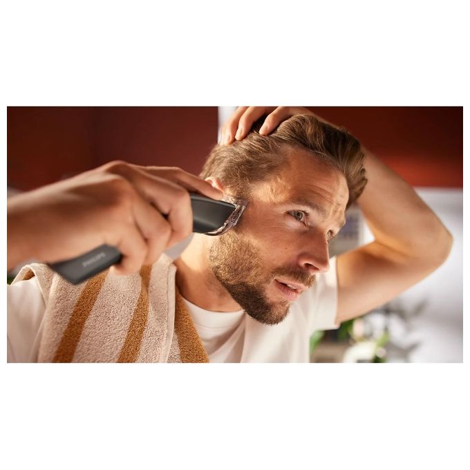 Philips HC5632-15 Serie 5000 Tagliacapelli Lavabile DualCut Trim-n-Flow Pro 28 lunghezze autonomia 90 min colore Nero