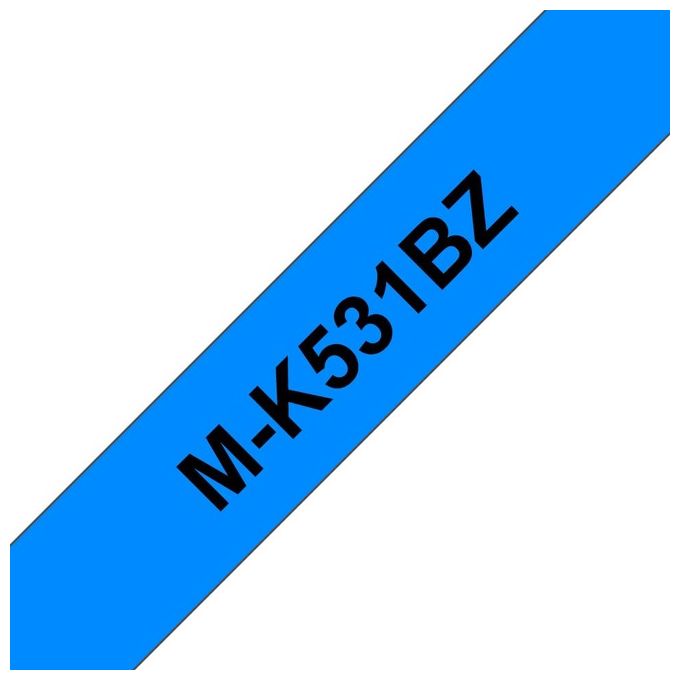Brother M-K531BZ Cassetta Nastro per Etichettatura Nero su Blu 12mm di Larghezza