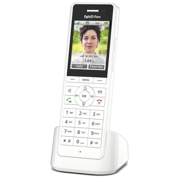 Fritz!Fon X6, Telefono DECT, Display a Colori, Vivavoce, Bianco