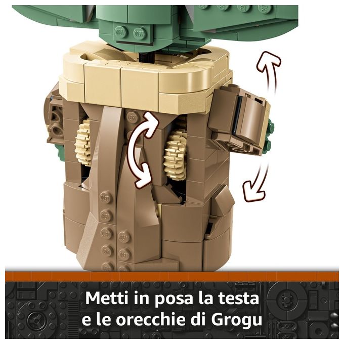 LEGO 75403 Star Wars Grogu con Carrozzina Hover 1048 pezzi con minifigure e accessori colore Nero