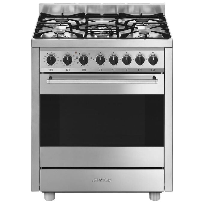Smeg B71GMX2 Cucina a gas 5 fuochi Forno Elettrico 70 Litri Classe A Inox