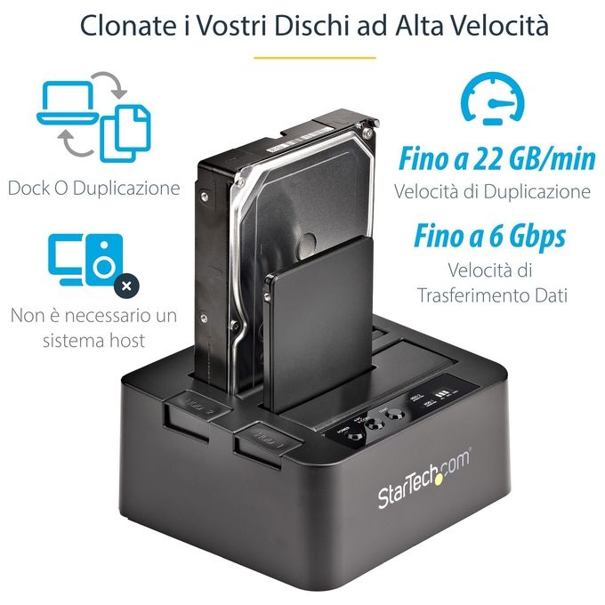 StarTech.com Usb 3.0 - Esata 2.5 - 3.5'' Hdd Ssd Duplicator Dock - Sata 6gbps