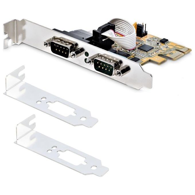 Startech.com Scheda Seriale Pci Express a Due Porte Ritenzione Com Windows e Linux