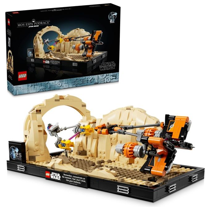 LEGO Star Wars Diorama Gara dei Sgusci su Mos Espa di Anakin Skywalker, Kit Modellismo per Adulti dal Film La Minaccia Fantasma, Gadget da Collezione