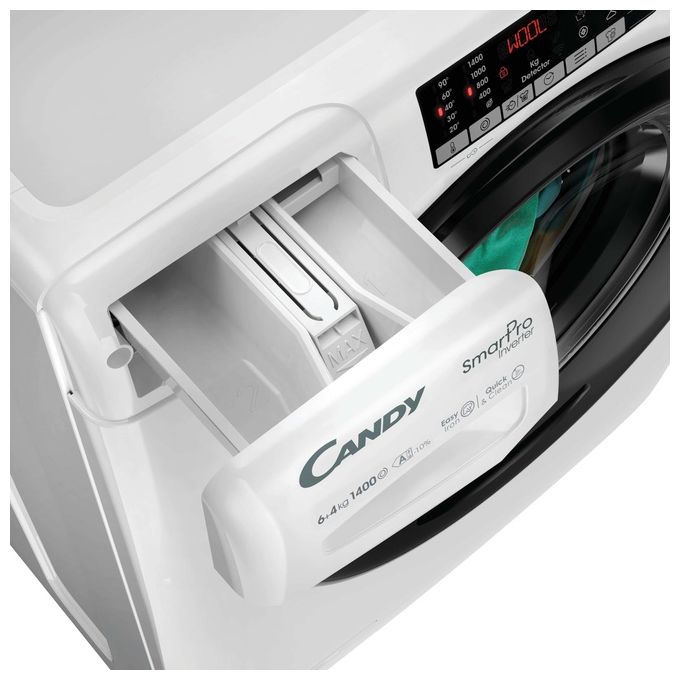 Candy Smart Pro CSOW44644TWMB6-S Lavasciuga Libera installazione 6-4 Kg 1400 giri Bianco E