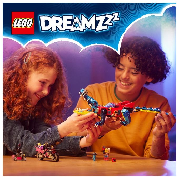 LEGO DREAMZzz 71458 Auto-Coccodrillo, Giocattolo 2in1 da Monster Truck a Macchina-Animale con Jayden e il Cacciatore Notturno