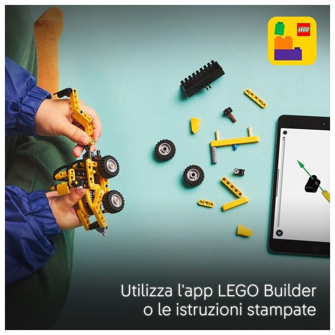 LEGO Scavatrice a Cucchiaia Rovescia 42197 Technic Costruzioni avanzate per appassionati con dettagli realistici di movimento e design robusto