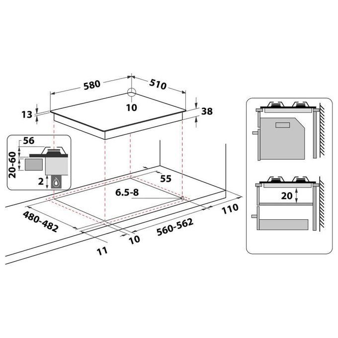 Hotpoint PPH 60G D-IX Piano cottura a gas 60 cm 4 fuochi griglie in ghisa accensione elettronica colore Inox