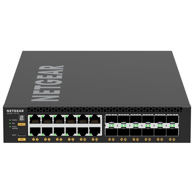 Netgear M4350-12X12F Gestito L3 10G Ethernet 100-1000-10000 1U Nero