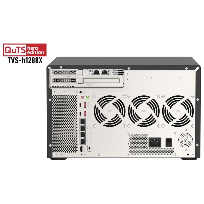 Qnap TVS-h1288X Nas Tower Collegamento Ethernet Lan Nero