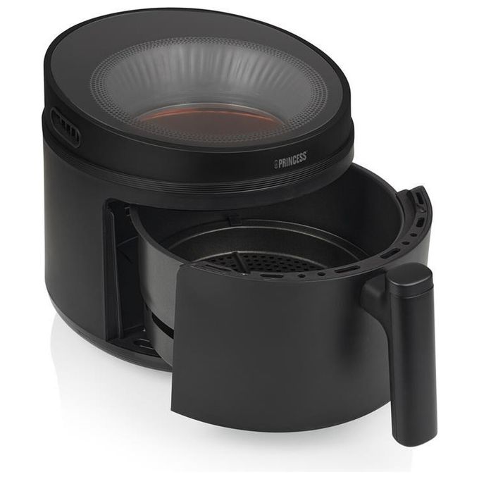 Princess 182270 - Friggitrice ad aria 5 L, 1500 W, 8 programmi preimpostati, Display digitale, Tecnologia ciclonica Zyklon, Nero