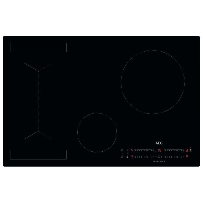 AEG IKB84443IB Piano Cottura a Induzione da Incasso 4 Zone Stop and Go 77 cm Nero