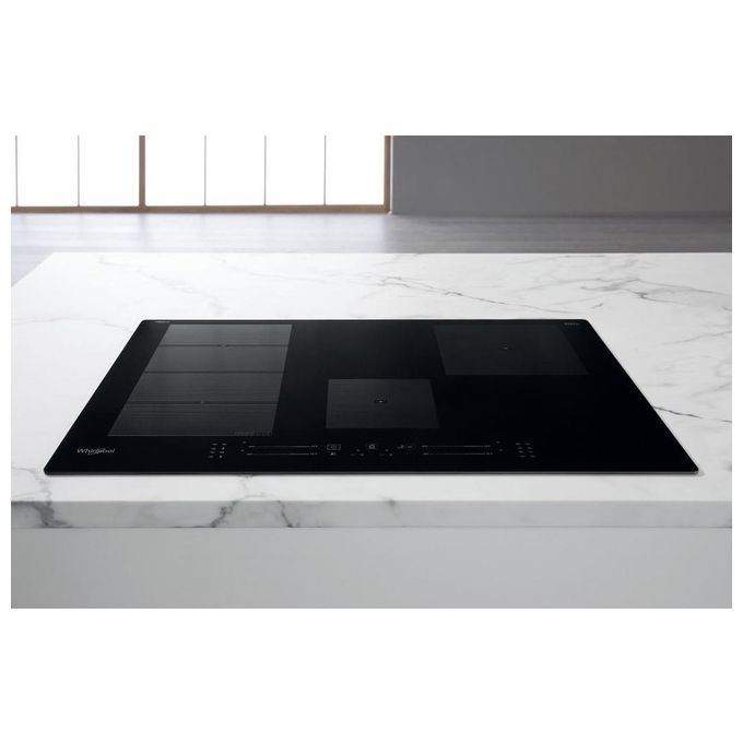 Whirlpool WFS0377NEIXL Piano Cottura a Induzione 4 Zone 77 cm Nero