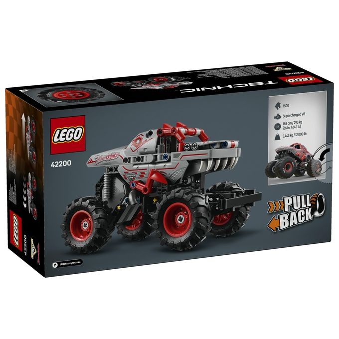 Lego 42200 Technic Monster Jam ThunderROARus Pull Back Set di Costruzioni 232 Pezzi 7 Anni colore Multicolore