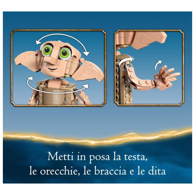 LEGO Harry Potter 76421 Dobby l'Elfo Domestico, Modello Snodabile di Personaggio Iconico, Gioco da Collezione, Regalo 8+ Anni