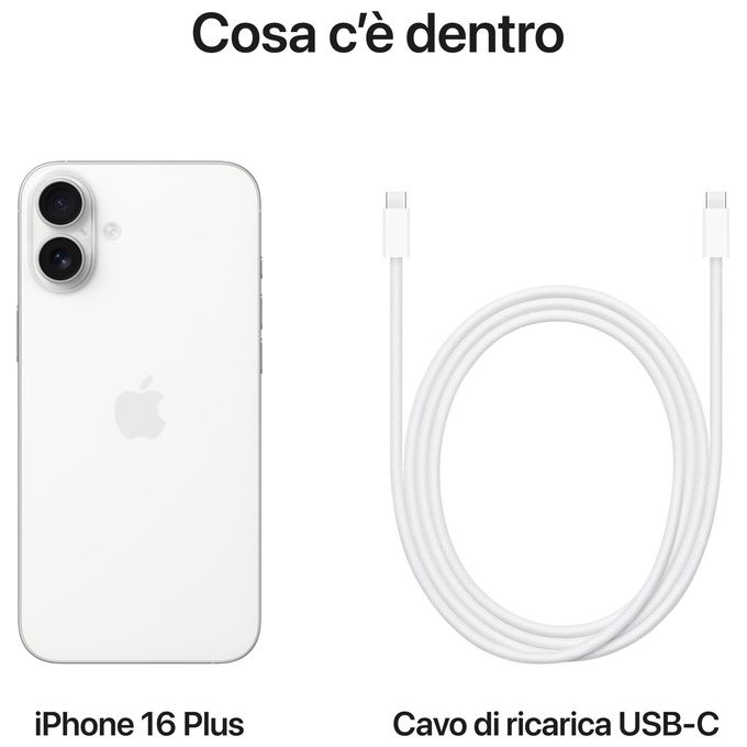 Apple iPhone 16 Plus 128Gb 6.7'' Bianco Italia