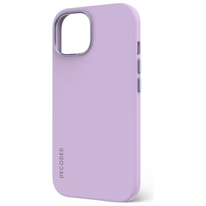 Decoded AntiMicrobial Silicone Cover Posteriore per iPhone 15 Plus Lavanda