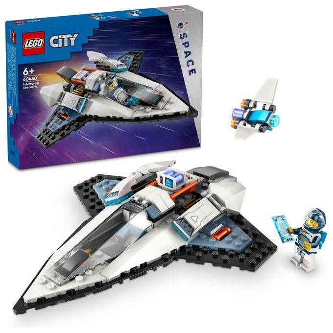 LEGO City 60430 Astronave Interstellare 60430-LEGO Giocattolo Gioco Spaziale per Bambini 6+ Anni con Navicella Minifigure e Drone Robot