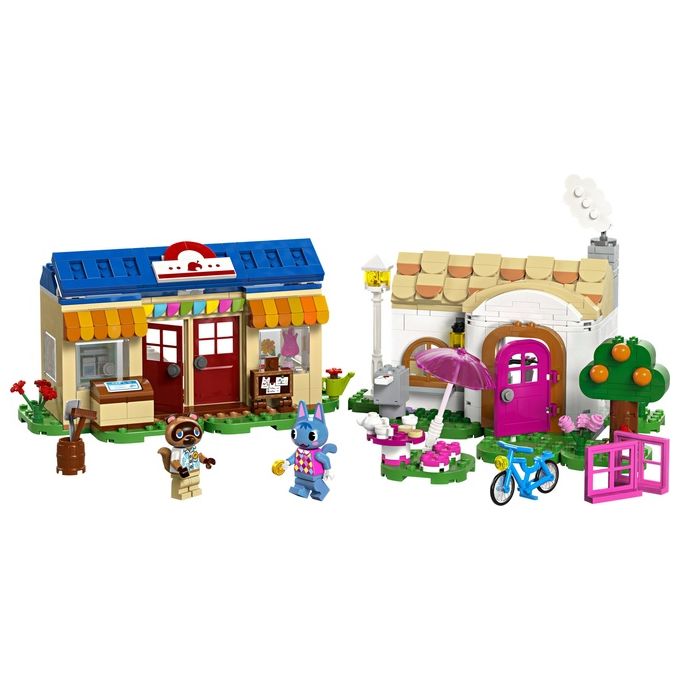 LEGO Animal Crossing 77050 Bottega di Nook e casa di Grinfia, Giochi Creativi per Bambini 7+ con Negozio e Casa Giocattolo