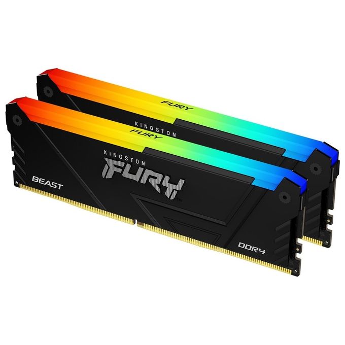 Kingston Technology FURY Beast RGB Memoria Ram 32Gb 2x16Gb DDR4 3600 MHz