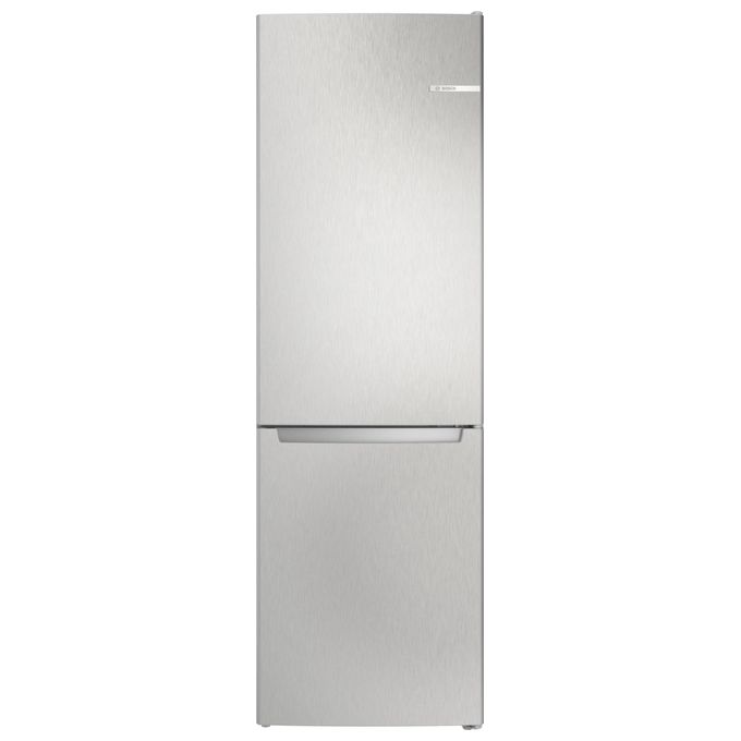 Bosch Serie 2 KGN36NLEA  Frigorifero a libera installazione combinato 321 Litri Classe E Total No Frost 186x60x66 cm Metal Look