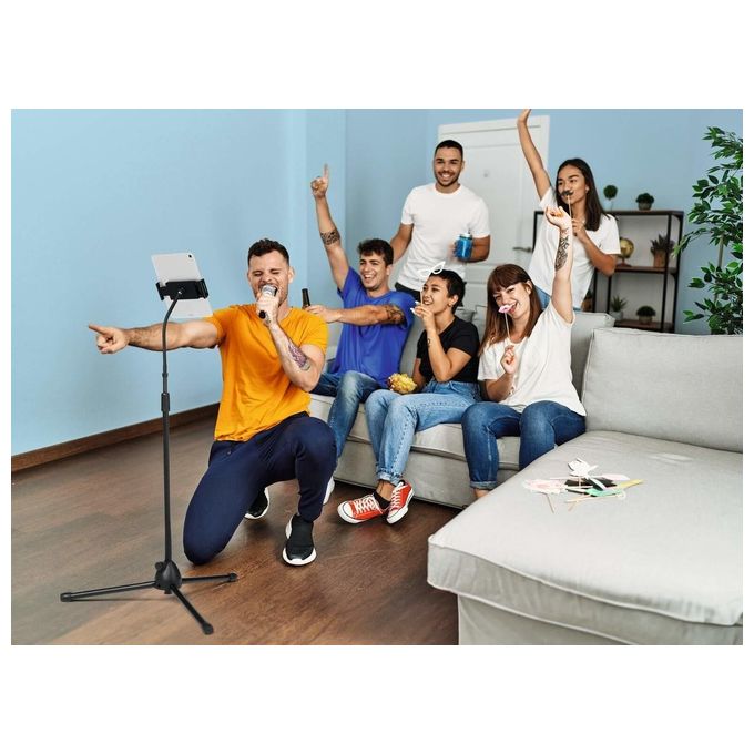 Durable Supporto per Tablet da Pavimento TWIST FLOOR da 4.7 a 13 Pollici Nero