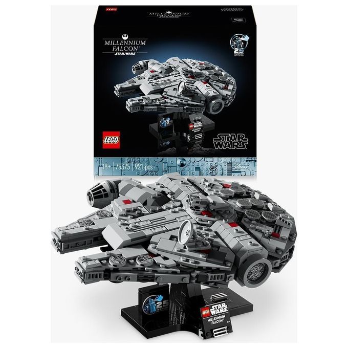 LEGO Star Wars 75375 Millennium Falcon, Modellino da Costruire di Astronave per Adulti, Idee Regalo Lui, Lei, Marito o Moglie