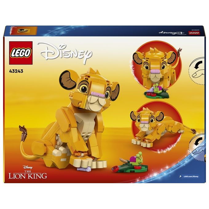 LEGO Disney Simba il Cucciolo del Re Leone Giochi di Fantasia per Bambini e Bambine da 6 Anni Personaggio Giocattolo Costruibile con Parti Snodabili dal Film d'Animazione Idea Regalo 43243