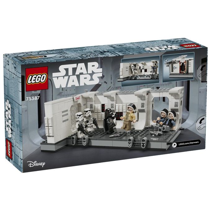 LEGO Star Wars 75387 Imbarco sulla Tantive IV, Giochi Bambini 8+, Scena nell'Astronave Giocattolo da Costruire con Minifigure